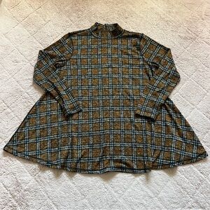 John Mark Plaid Turtleneck Tunic Women’s‎ Size M